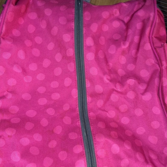 Thirty one duffel bag polka dot travel bag large thirty one bag pink and gray​​​ - Picture 11 of 15